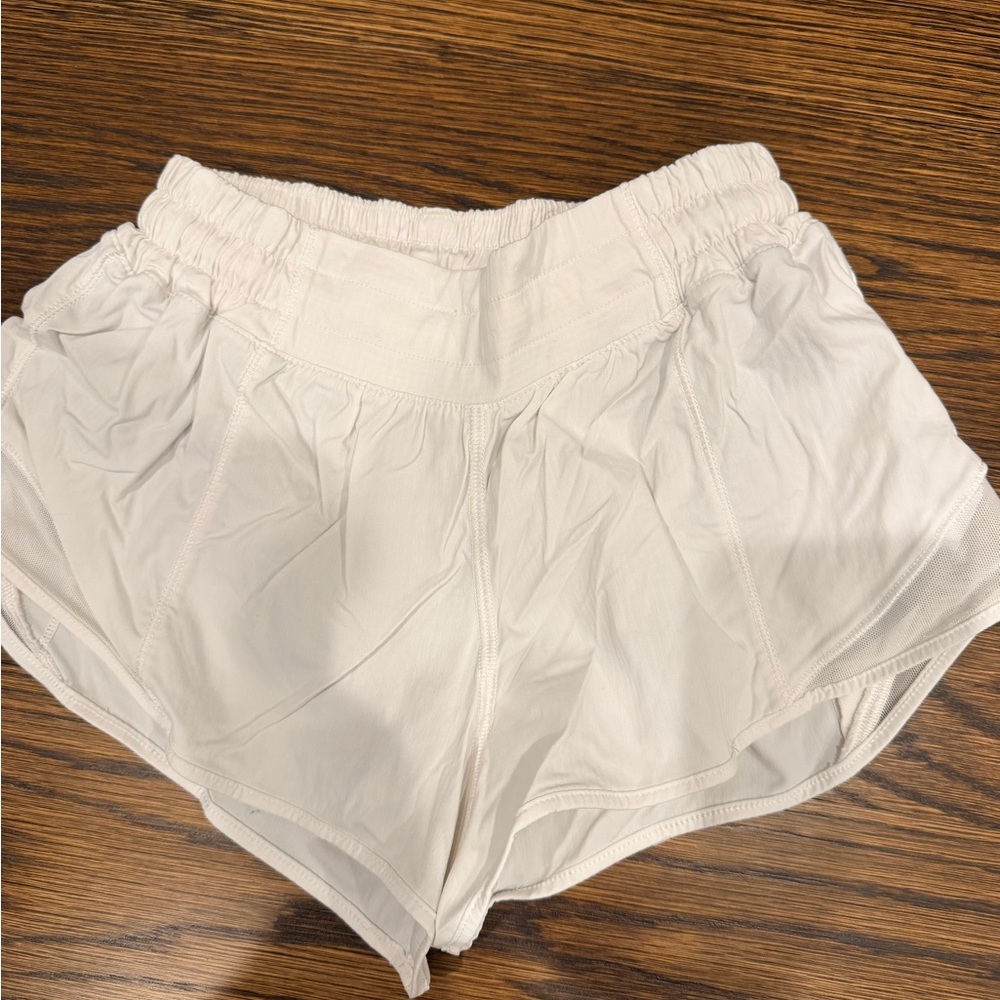 Lululemon Athletica White Athletic Shorts